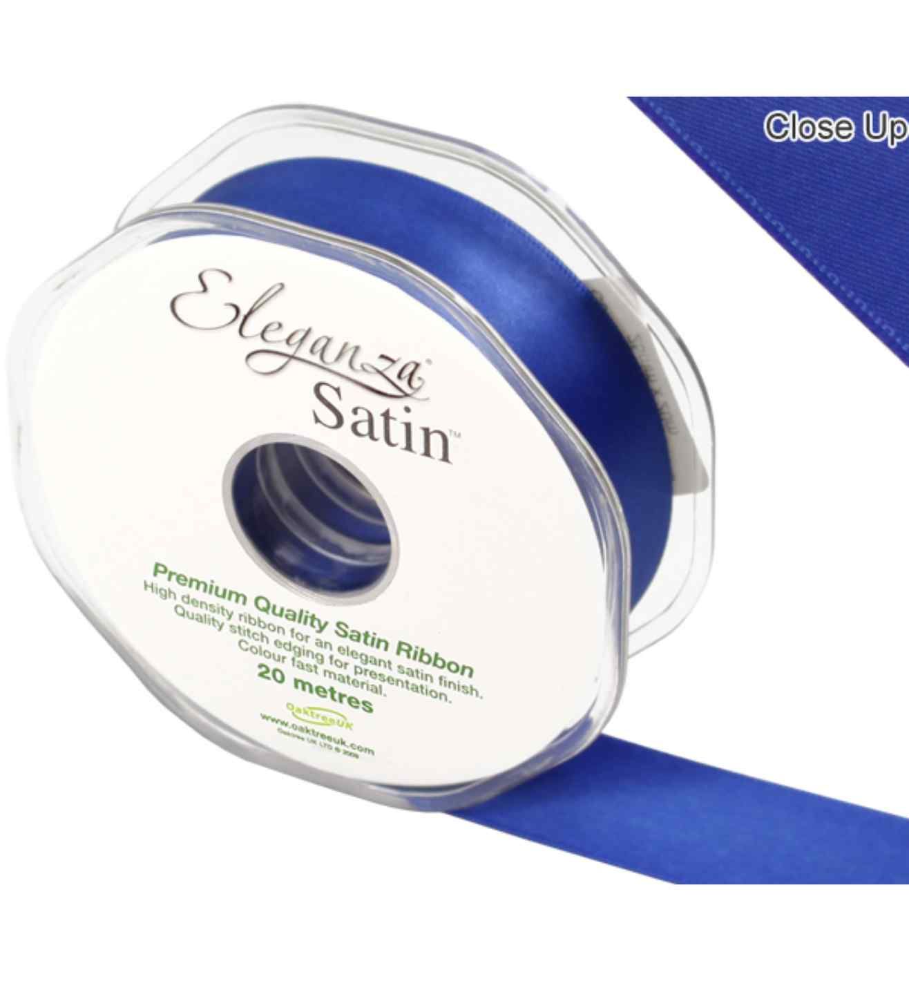 Eleganza Satin Double Faced Royal Blue - 25mm x 20m
