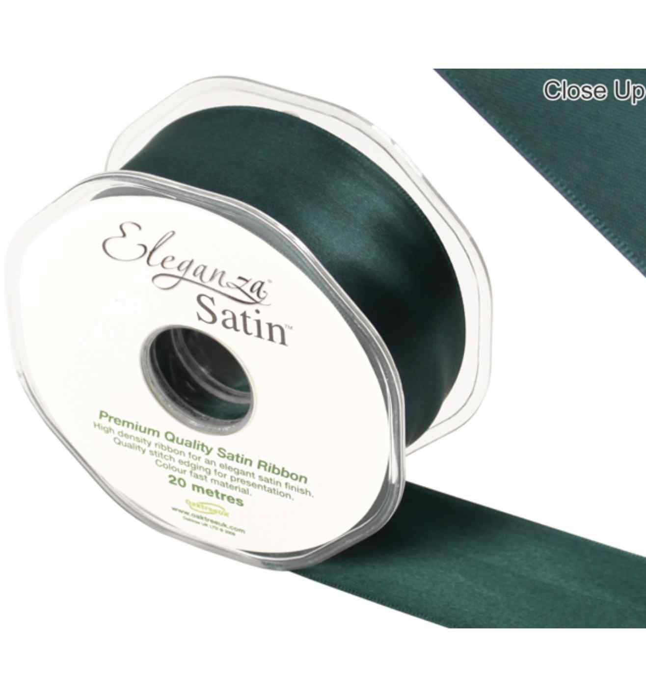 Eleganza Satin Double Faced Green - 38mm x 20m