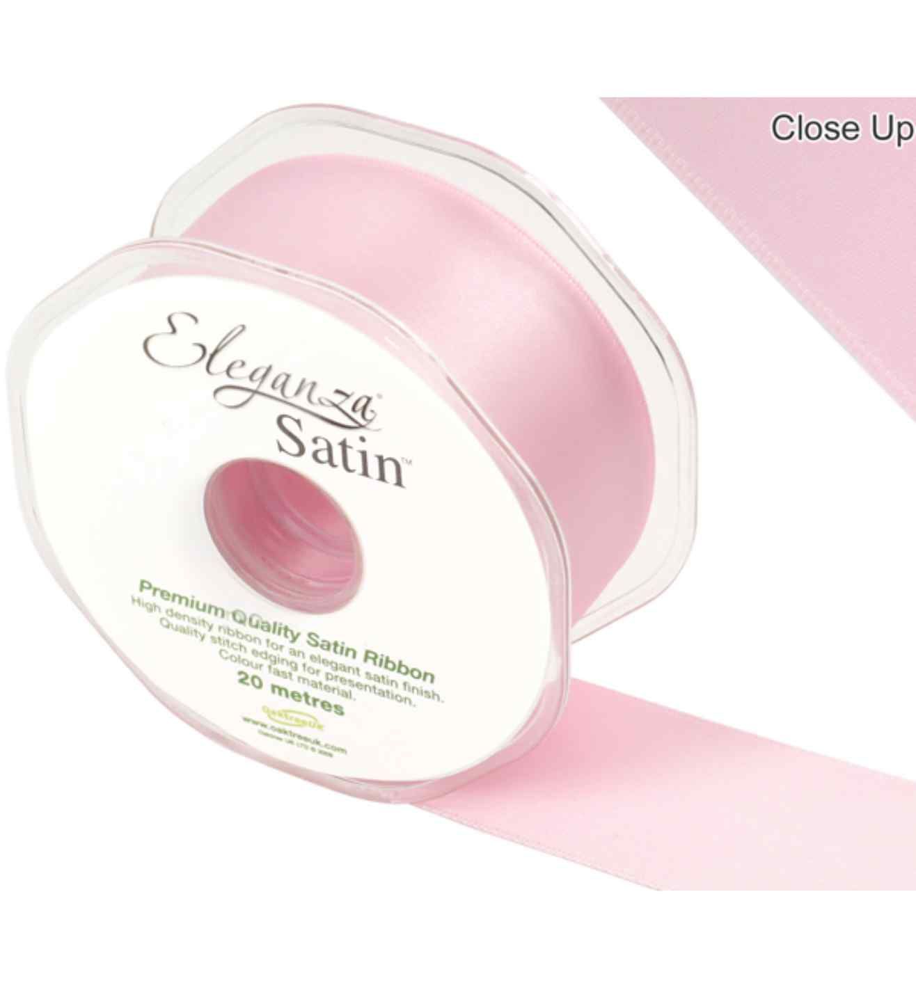 Eleganza Satin Double Faced Light Pink - 38mm x 20m