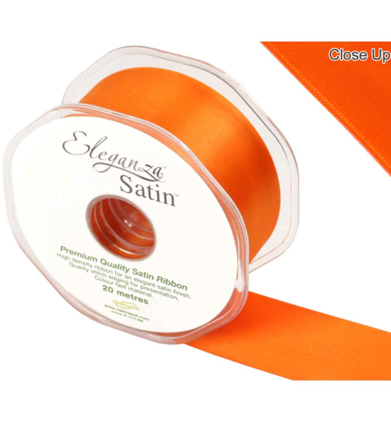 Eleganza Satin Double Faced Orange - 38mm x 20m