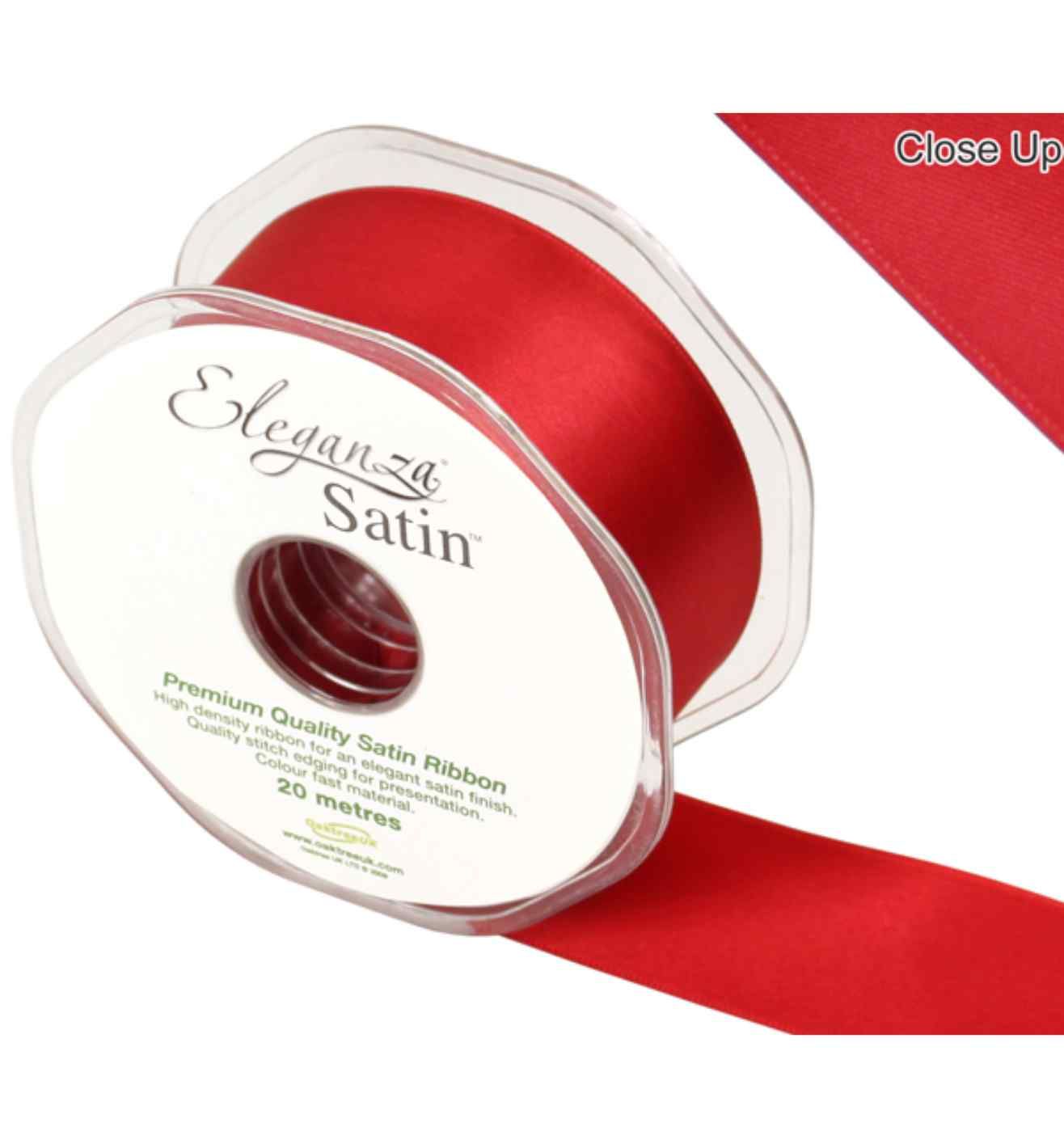 Eleganza Satin Double Faced Red - 38mm x 20m