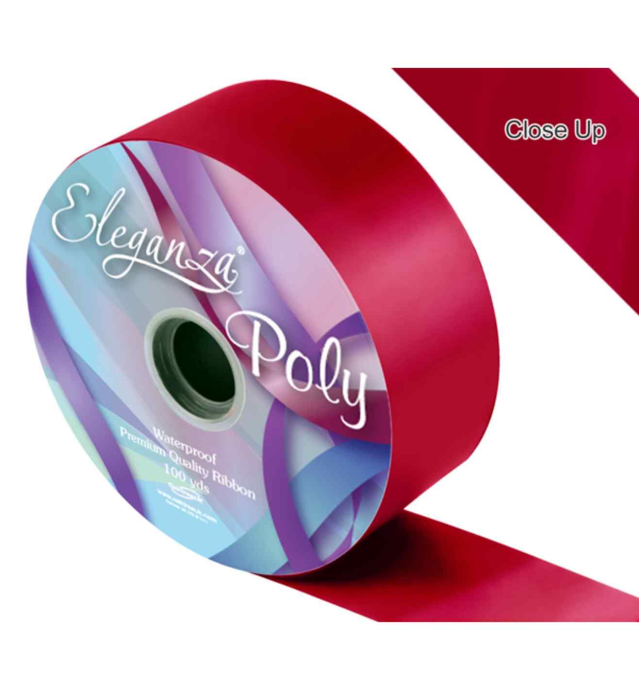 Eleganza Poly Ribbon Radiant Claret - 50mm x 91m