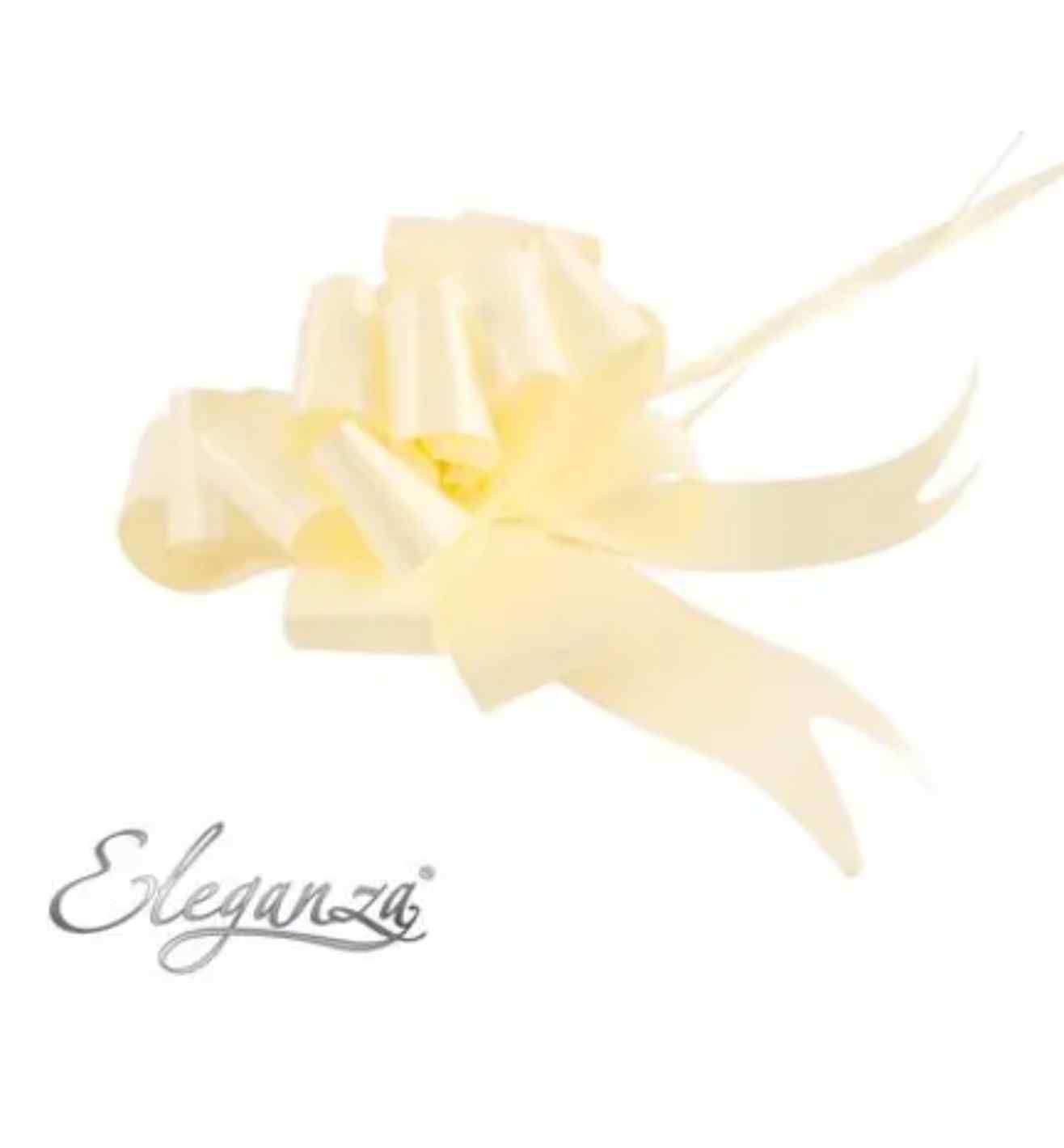 Eleganza Poly Pully Bows Cream - 30mm x 30pcs