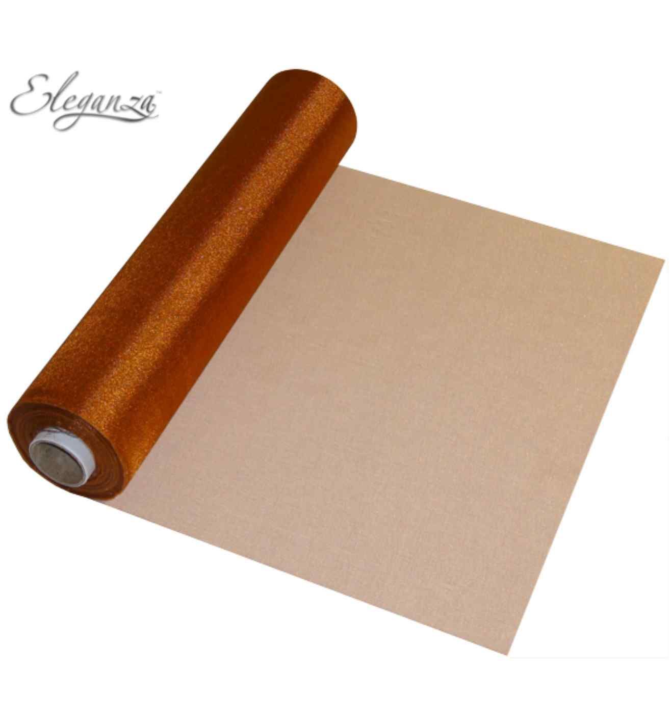 Eleganza Soft Sheer Organza Copper - 29cm x 25m