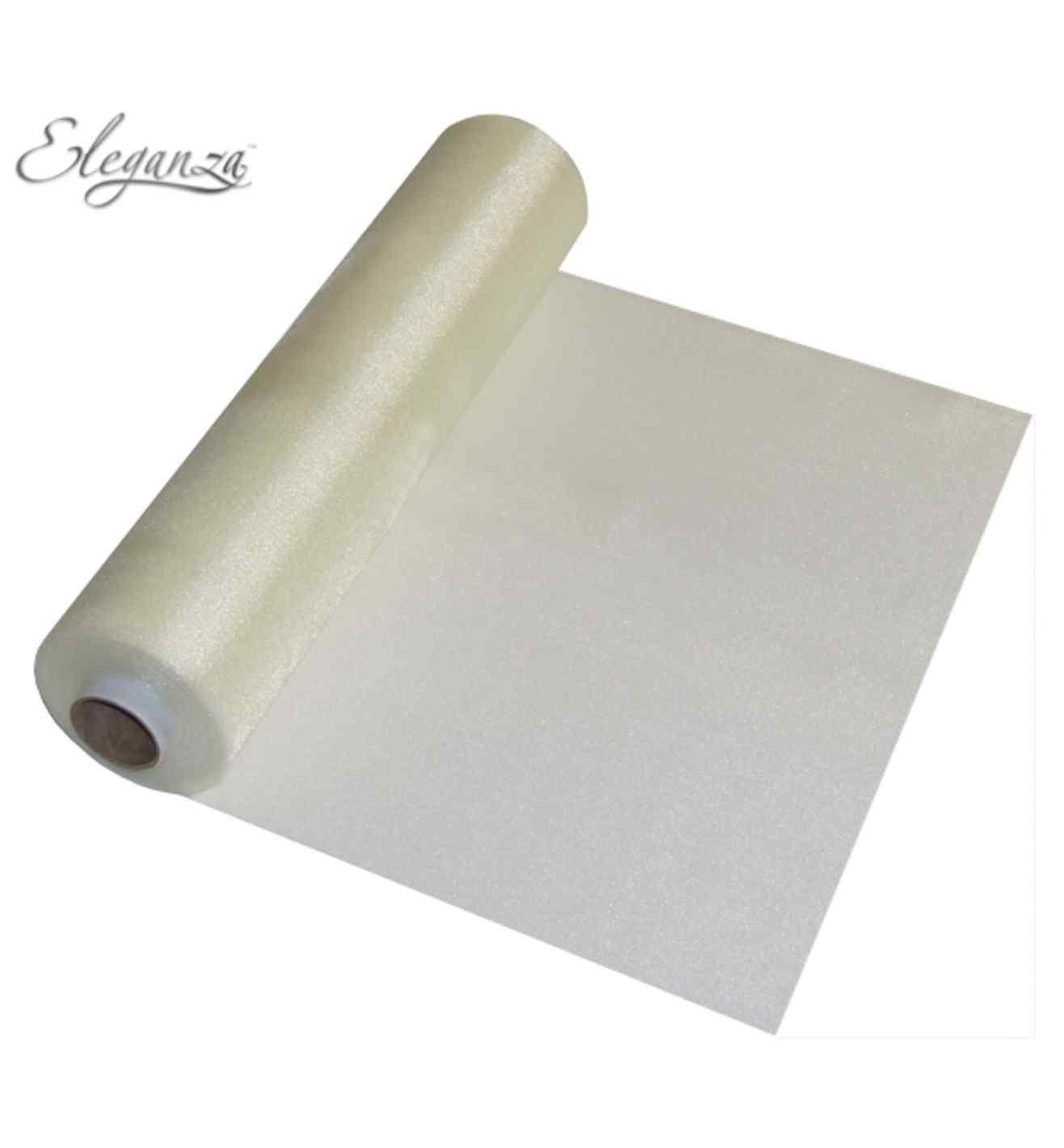 Eleganza Soft Sheer Organza Ivory - 29cm x 25m