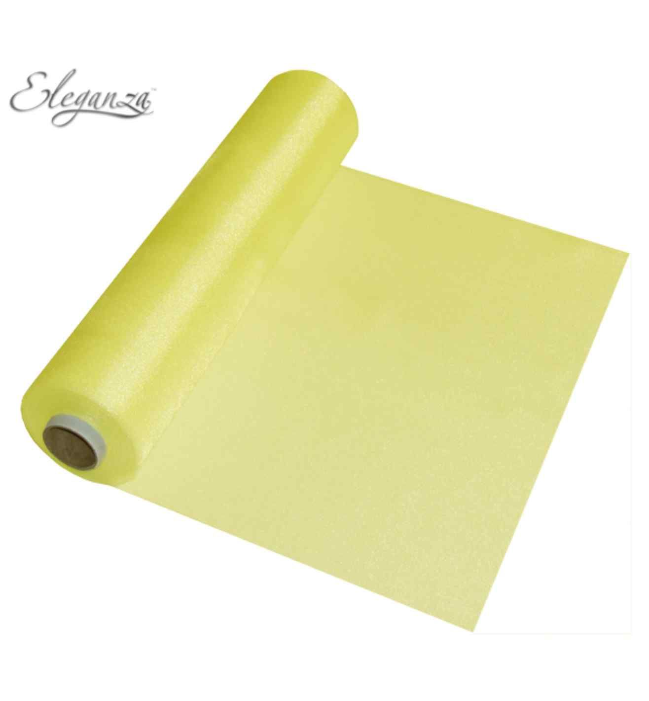 Eleganza Soft Sheer Organza Yellow - 29cm x 25m