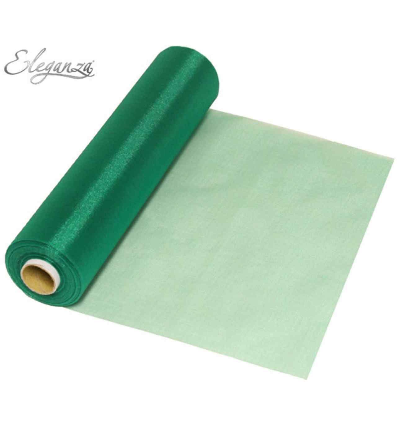 Eleganza Soft Sheer Organza Emerald Green - 29cm x 25m