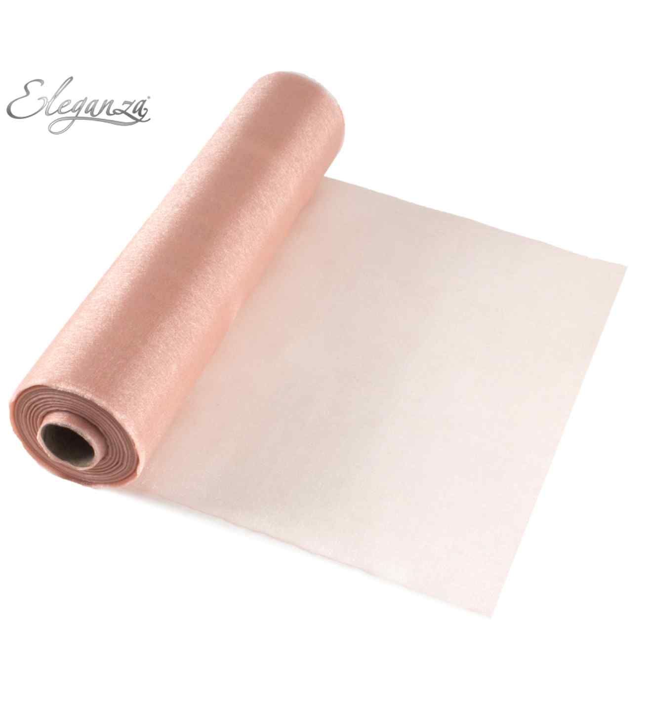 Eleganza Soft Sheer Organza Rose Gold - 29cm x 25m