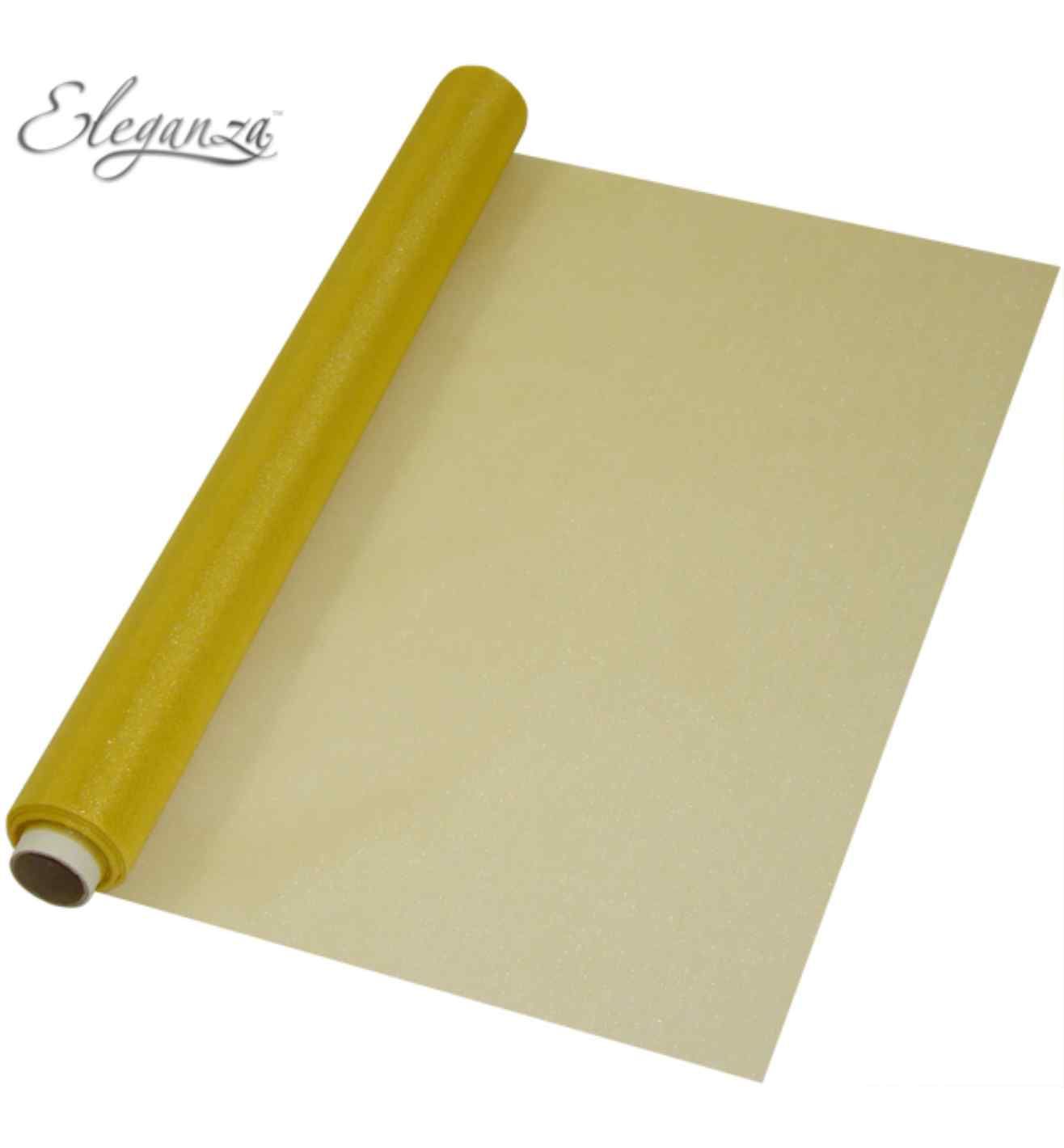 Eleganza Soft Sheer Organza Gold - 47cm x 10m