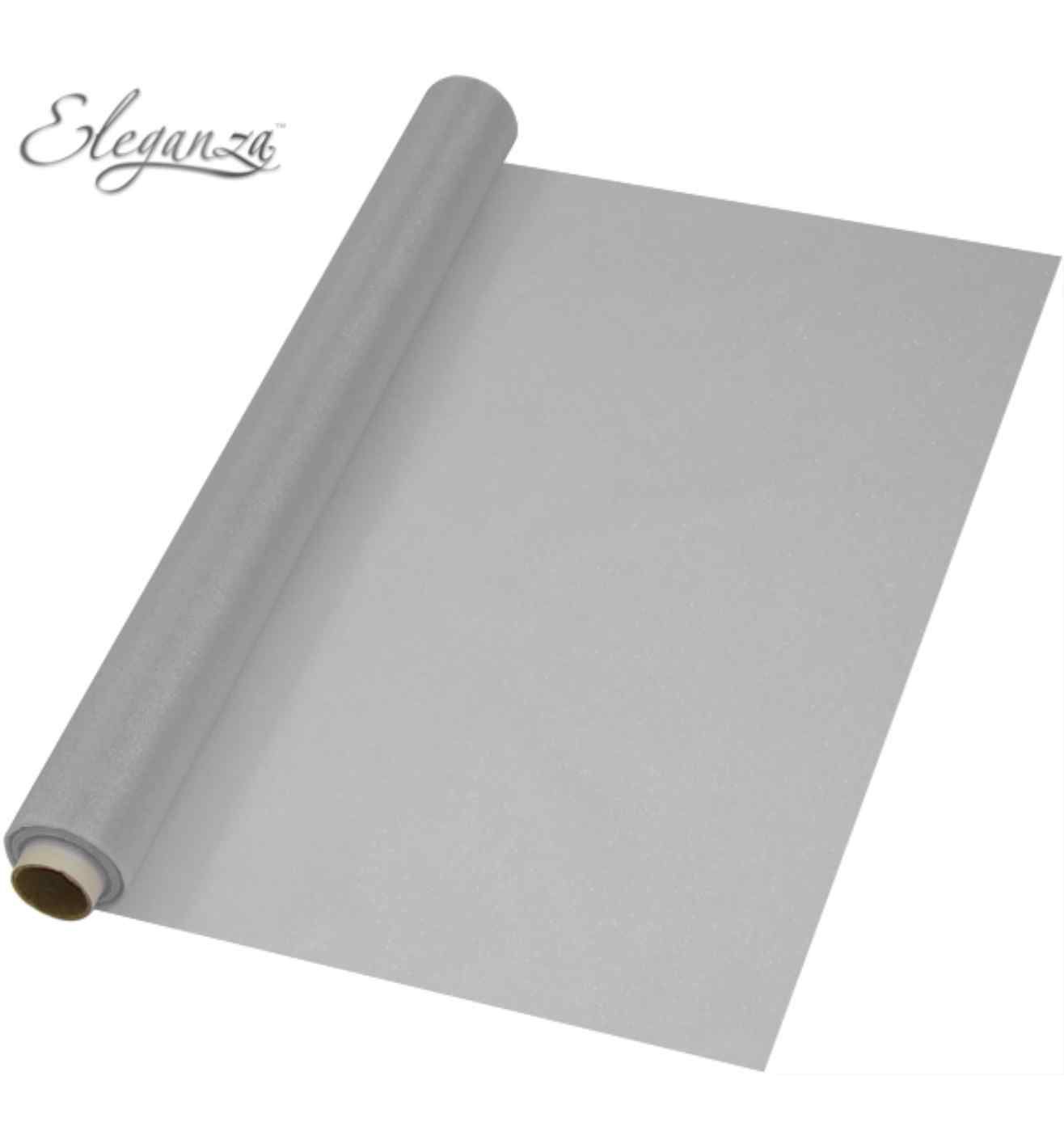Eleganza Soft Sheer Organza Silver - 47cm x 10m