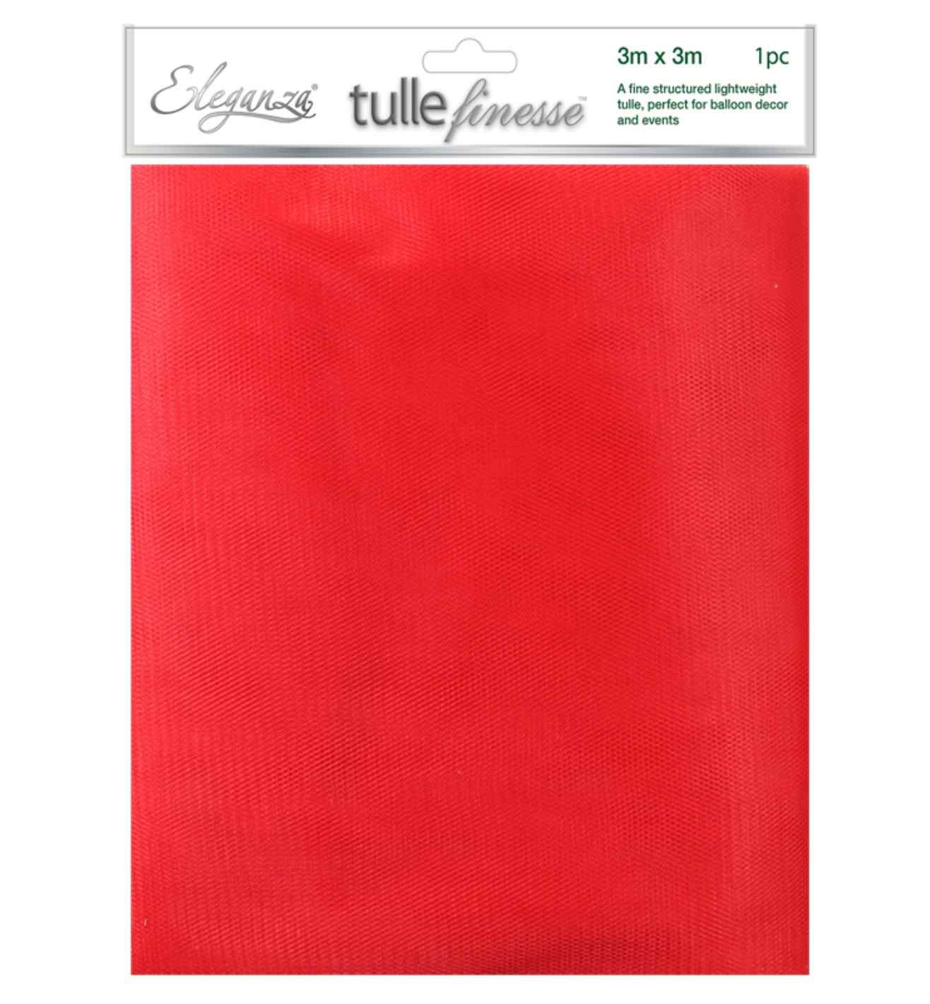 Eleganza Tulle Finesse 3m x 3m Red 1ct.