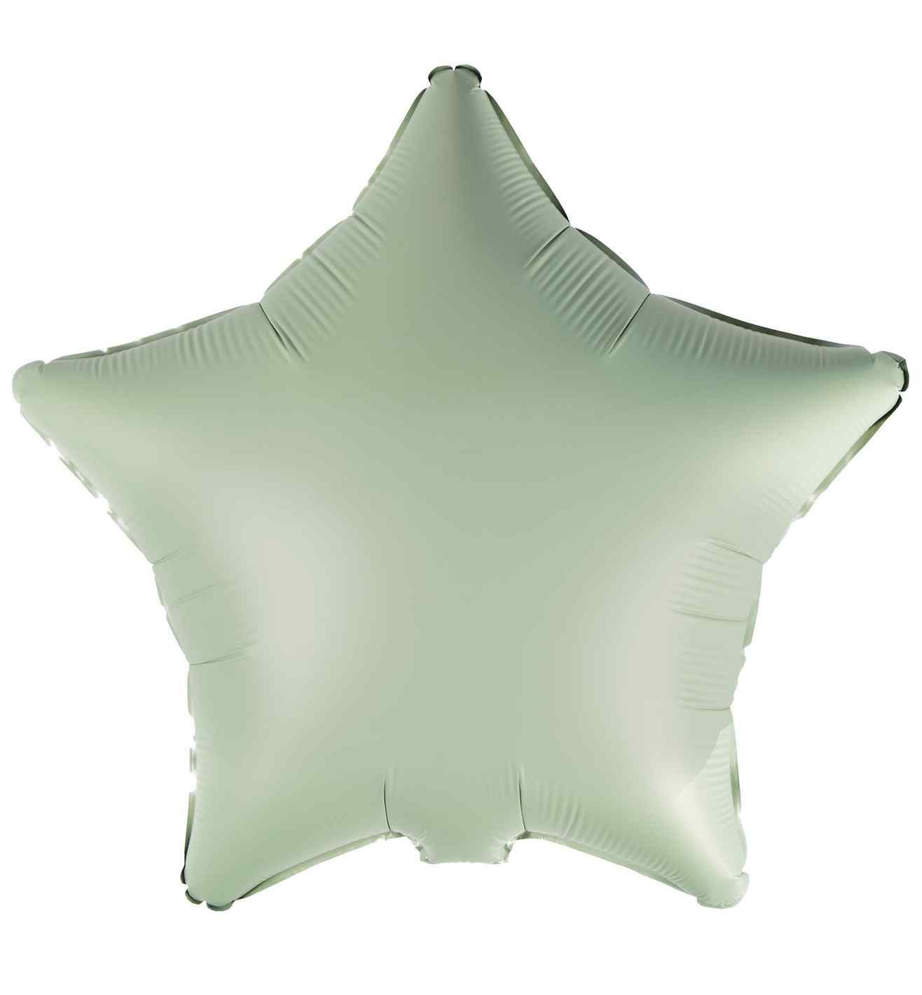 17" Eucalyptus Star Silk Lustre Foil Balloon Anagram - Unpackaged