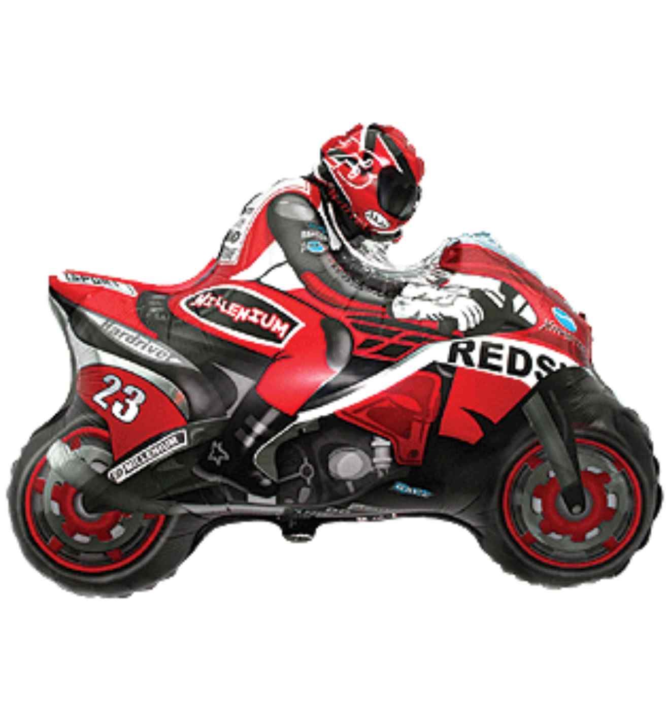 27" x 33" Flexmetal Moto Racing Red Supershape