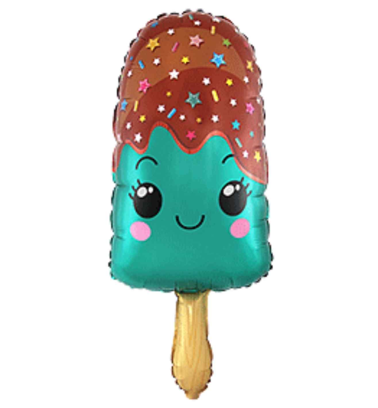 33" Flexmetal Ice Lolly Turquoise Foil Balloon