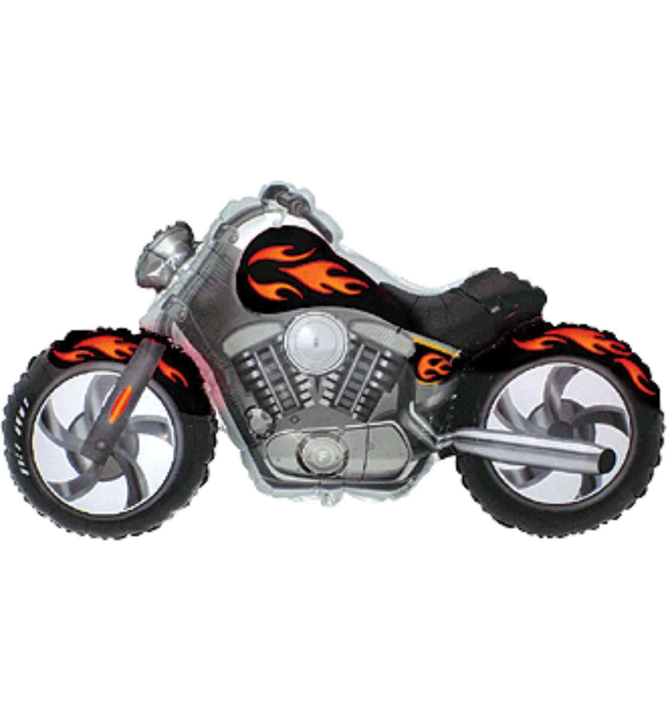 45" Flexmetal Black Custom Bike Foil Balloon