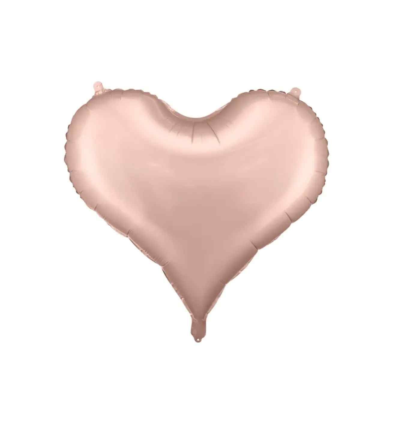 24 x 20.5" Party Deco Foil Heart Rose Gold