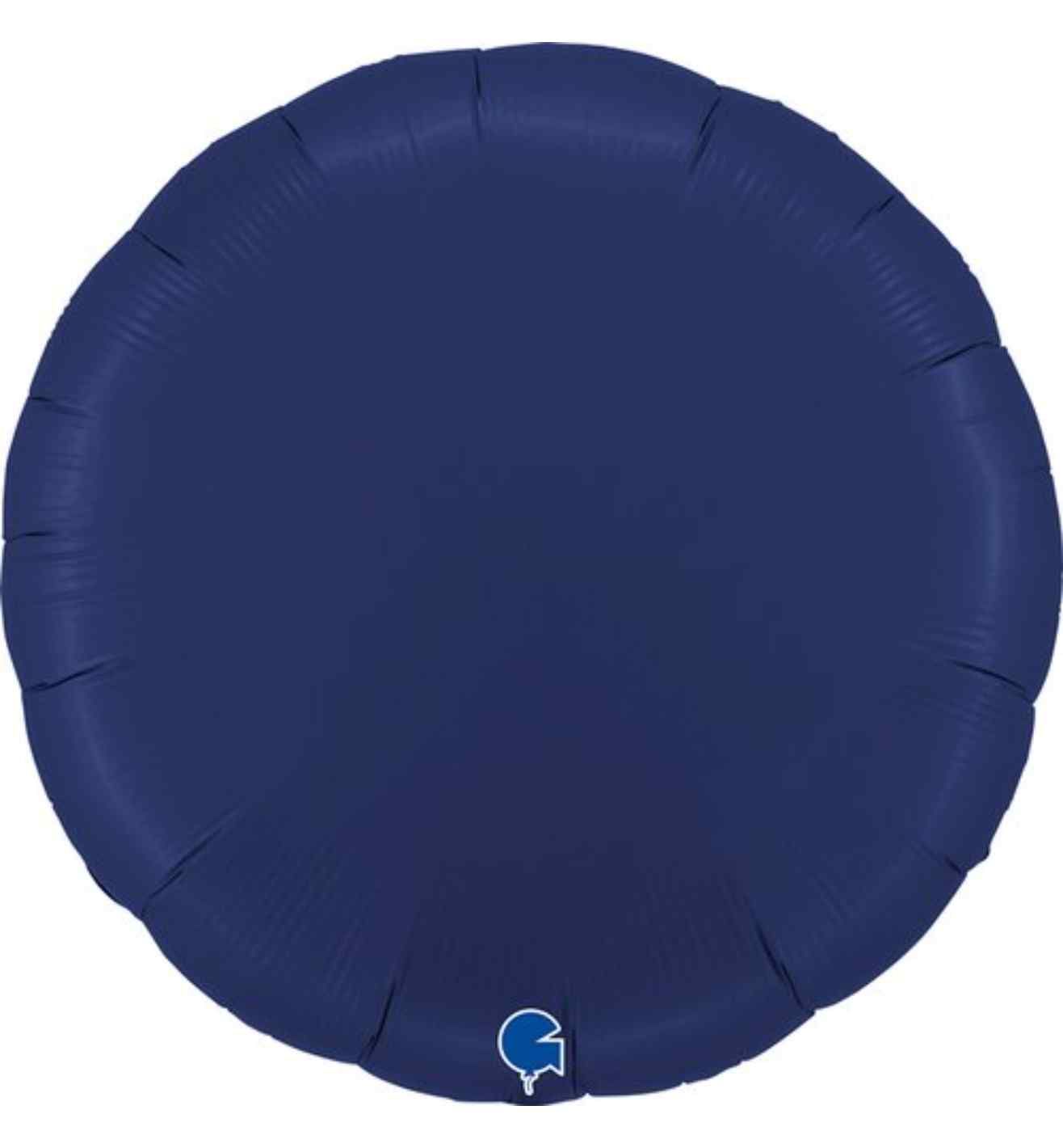 36" Grabo Satin Blue Navy Round