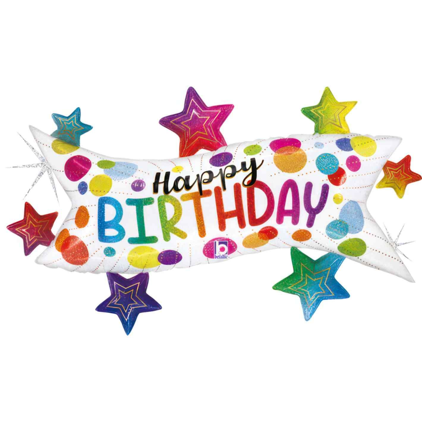 Grabo Birthday Banner Stars Foil