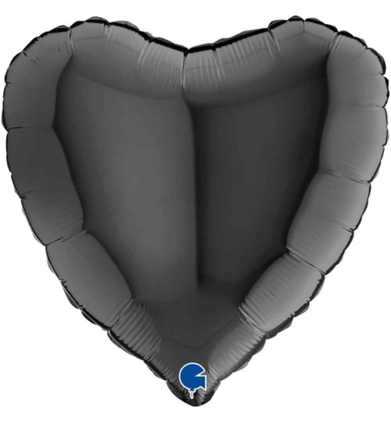 18" Grabo Heart Black Foil