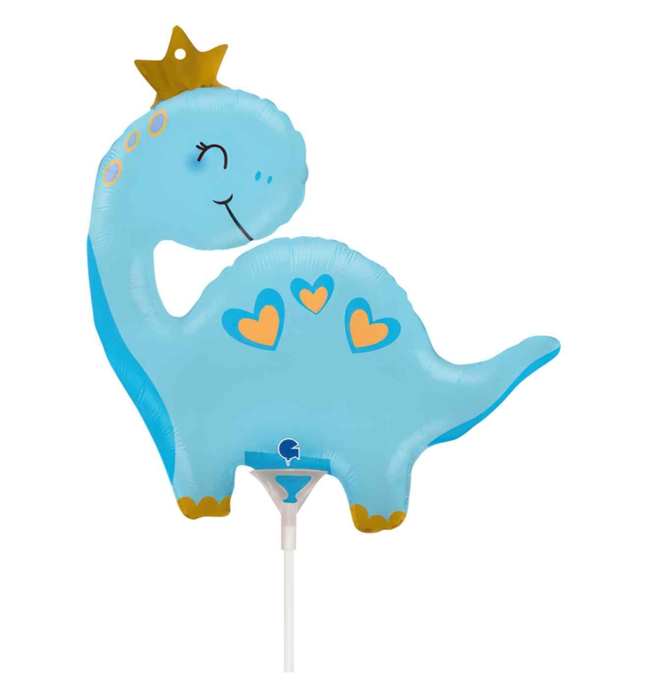 Mini Dino Blue Grabo Foil Balloon