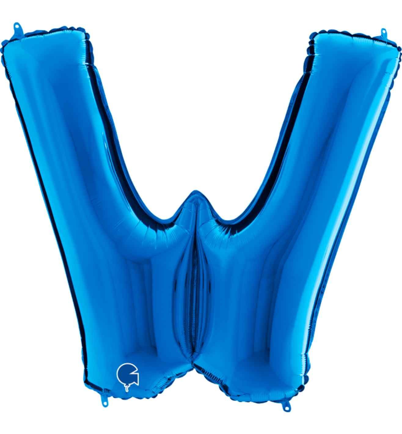 40" Grabo Blue Letter W