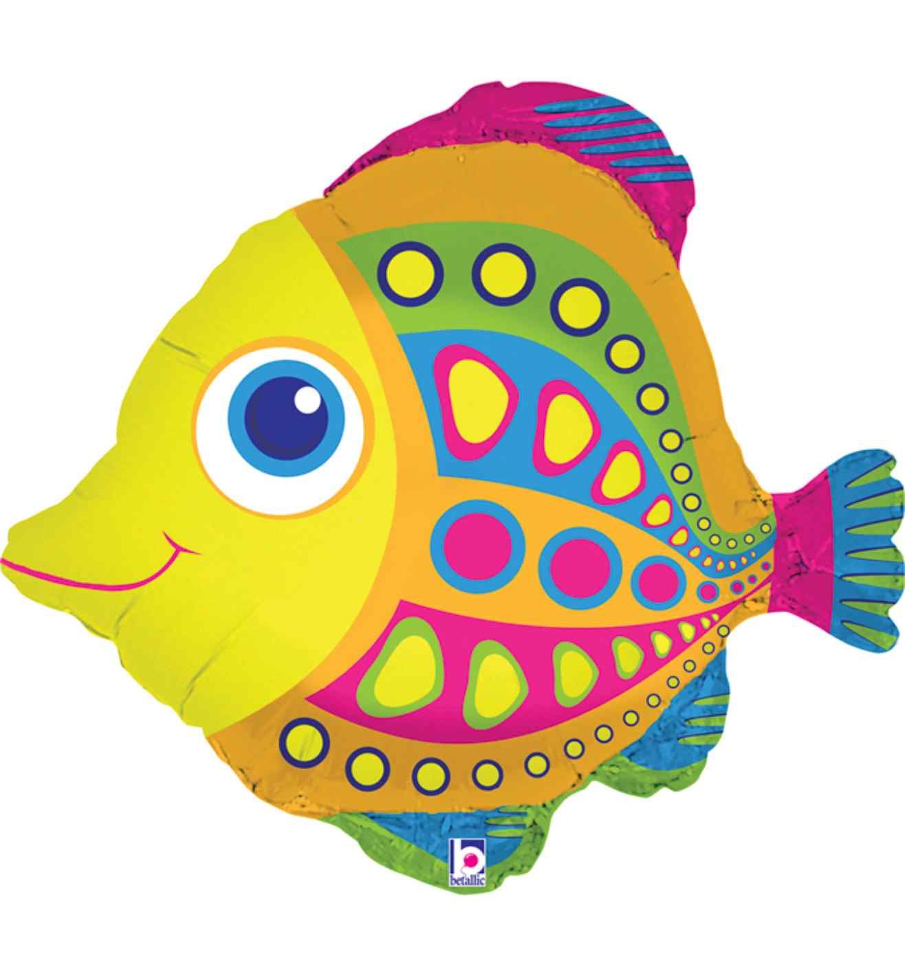 27" Betallic Chip Fish Foil Balloon
