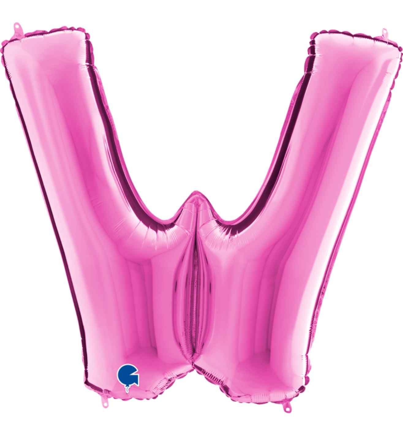 40" Grabo Fuxia Letter W
