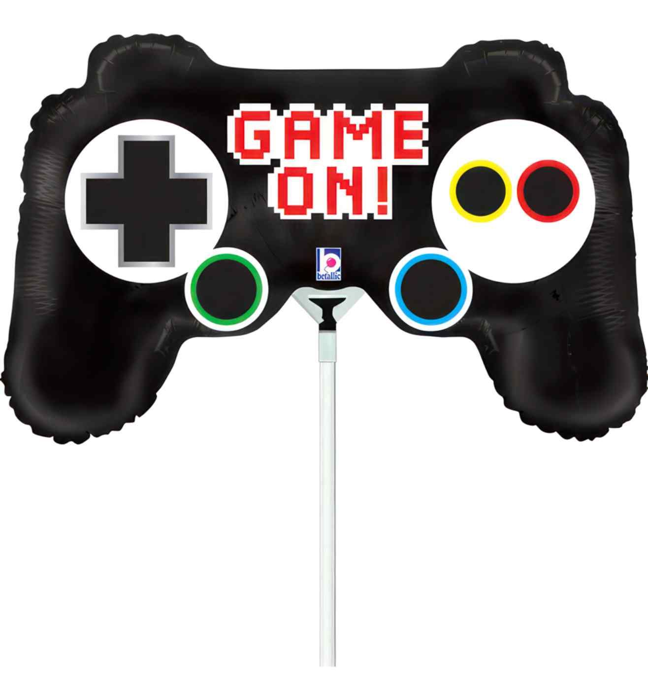 Mini Betallic Game Controller Foil Balloon