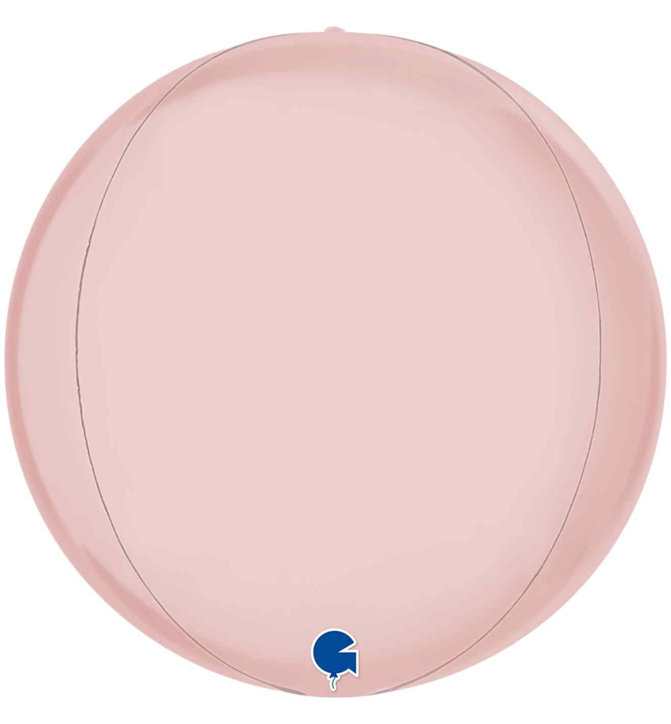 15" Grabo Satin Pastel Pink Globe Packaged