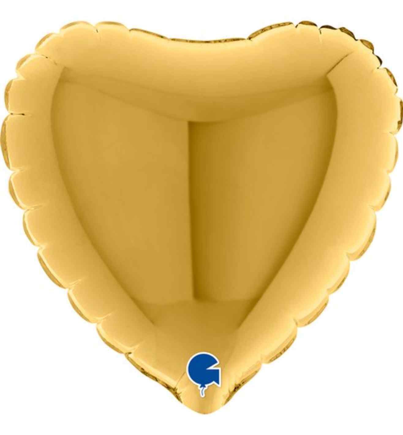 4" Grabo Heart Gold Foil