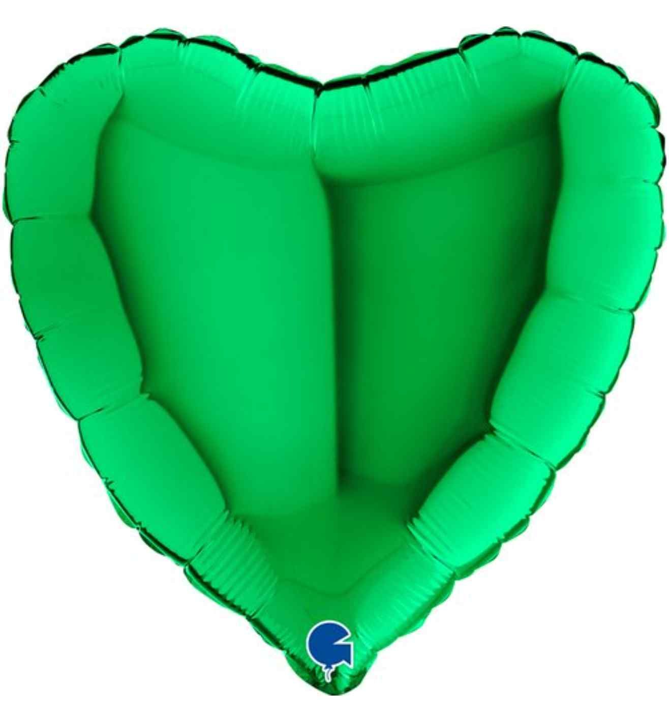 18" Grabo Heart Green Foil