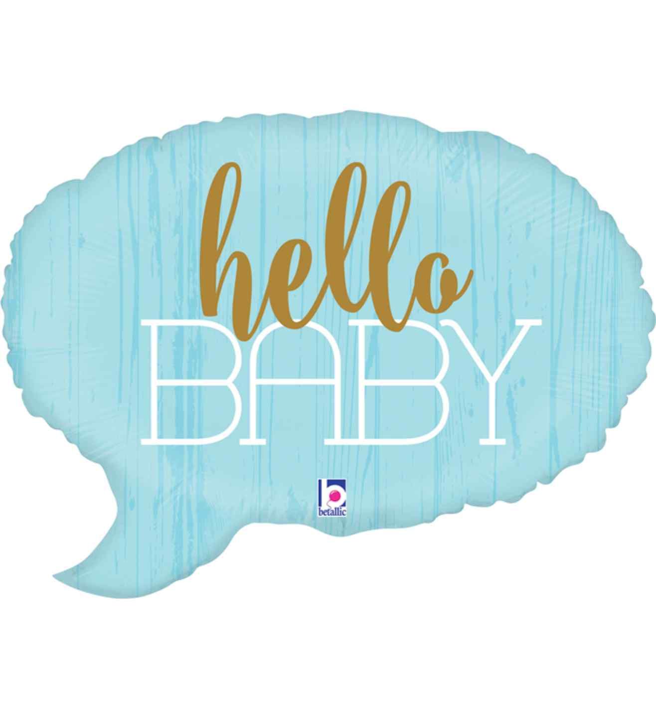 24" Betallic Hello Baby - Blue Shape