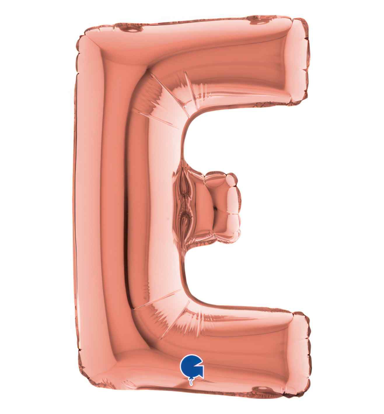 14" Rose Gold Letter E Grabo Foil Balloon