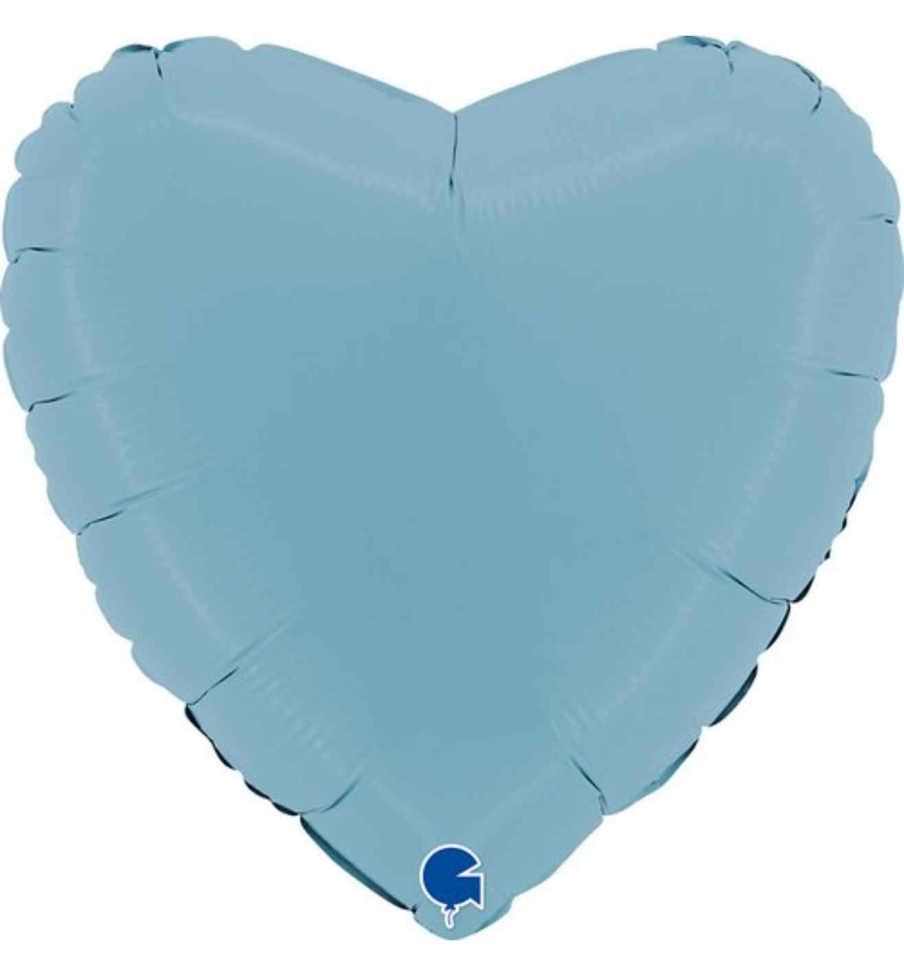 18" Grabo Heart Matte Blue Foil