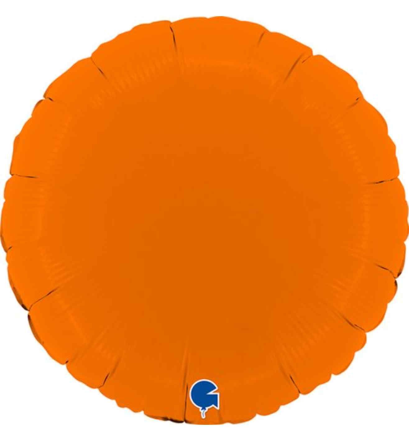 18" Grabo Round Matte Orange Foil