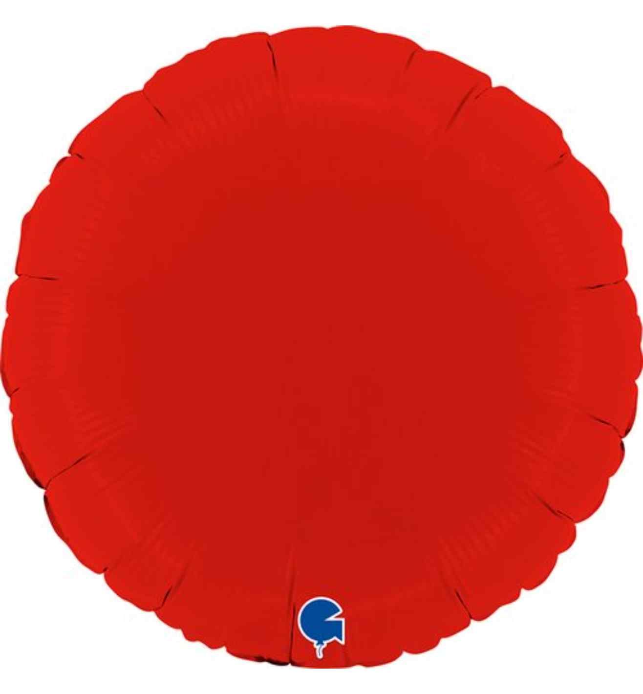 18" Grabo Round Matte Red Foil