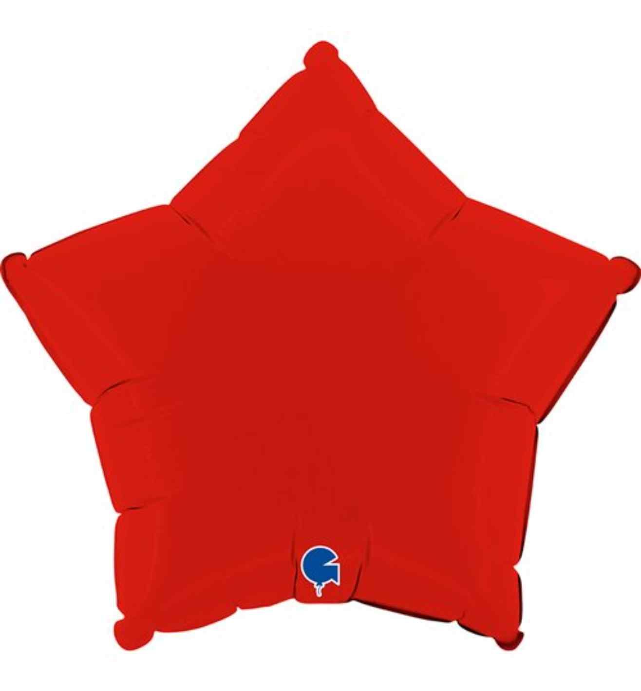 18" Grabo Star Matte Red Foil