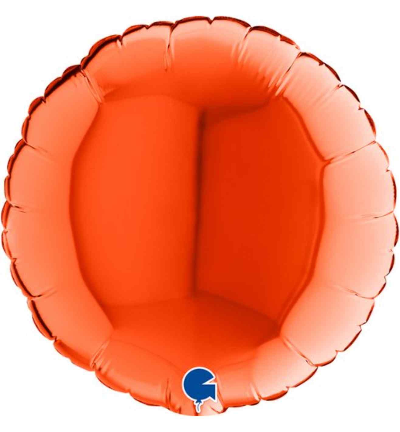 9" Grabo Round Orange Foil