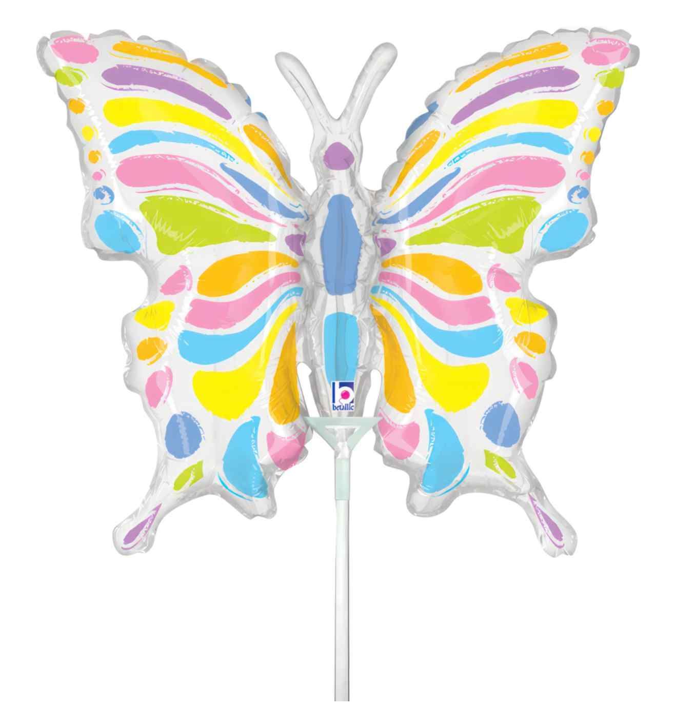 Mini Butterfly Pastel Colour Betallic Foil Balloon