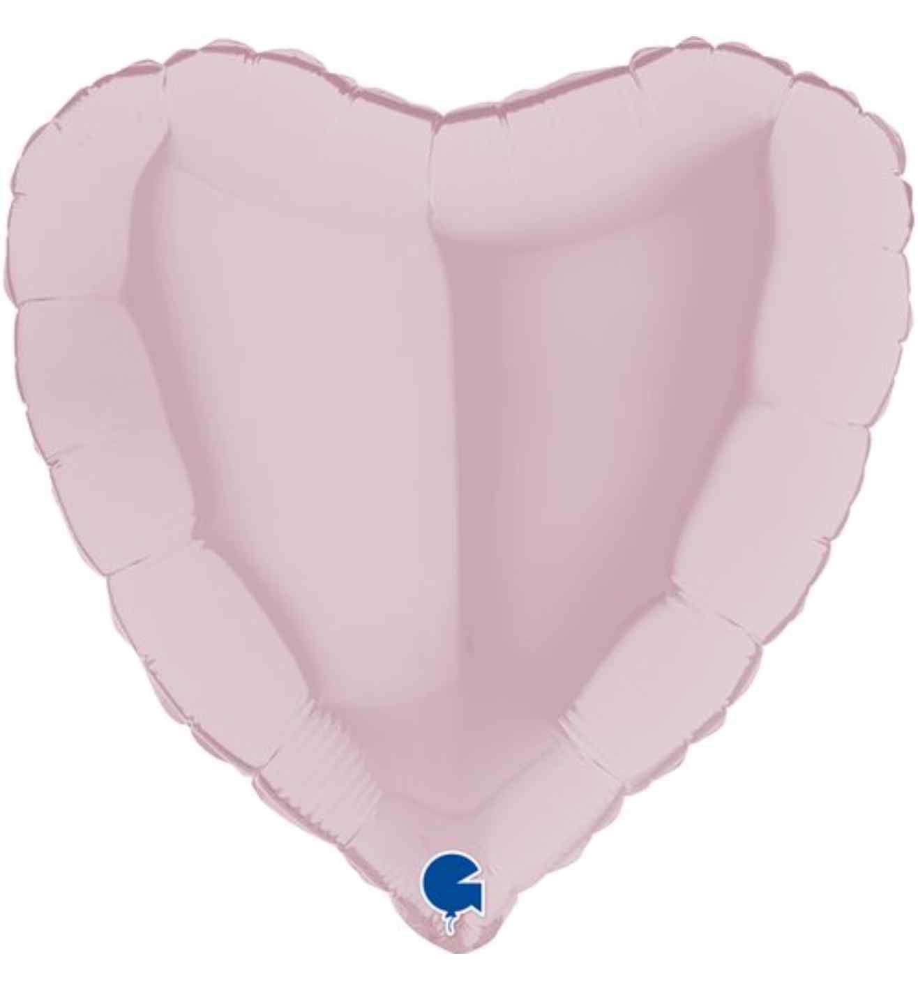 18" Grabo Heart Pastel Pink Foil