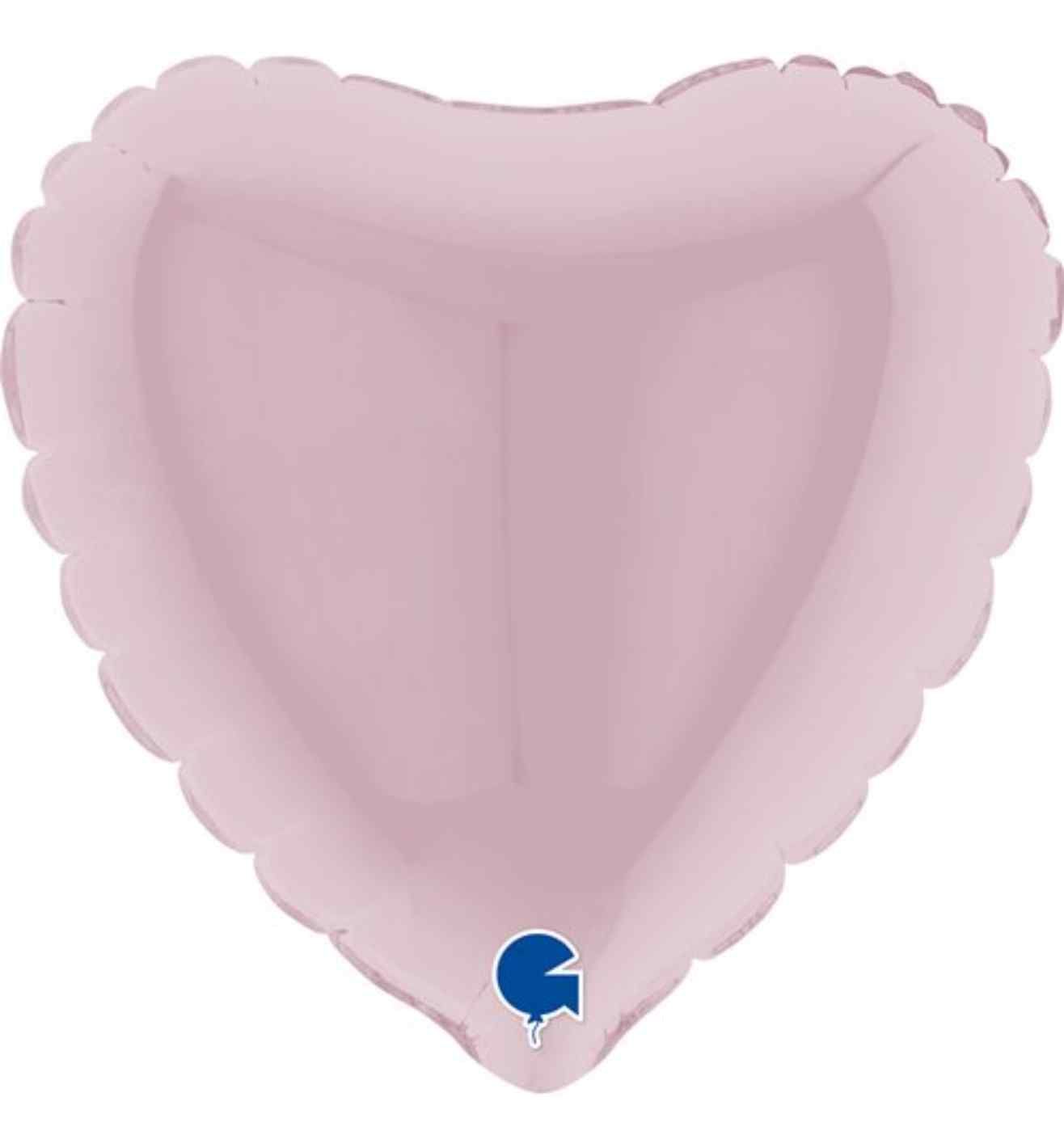 4" Grabo Heart Pastel Pink Foil