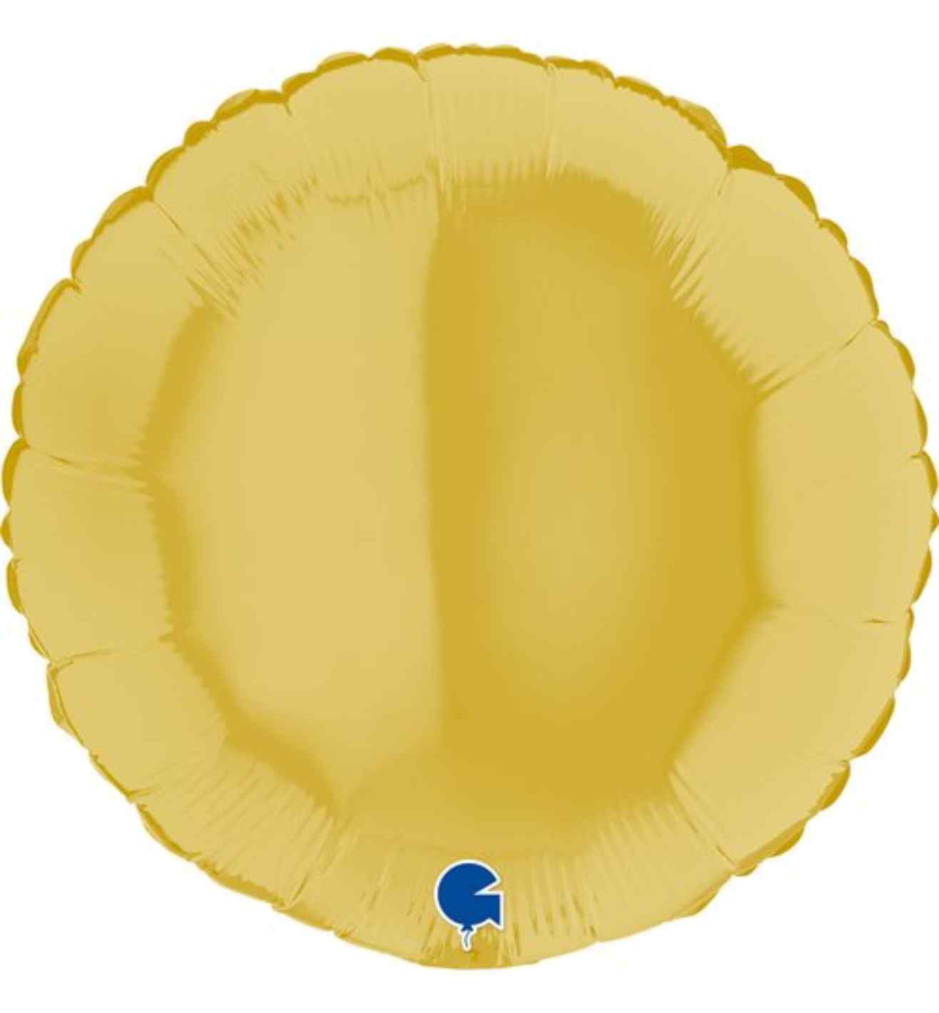 18" Grabo Round Pastel Yellow Foil
