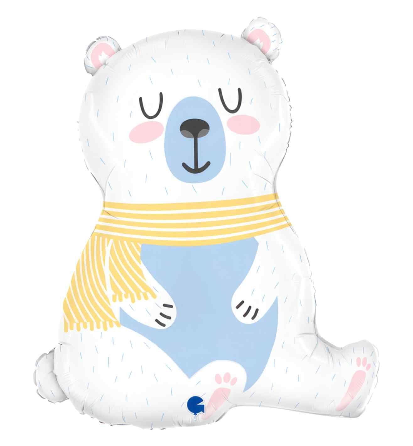 29" Grabo Polar Bear Foil Balloon
