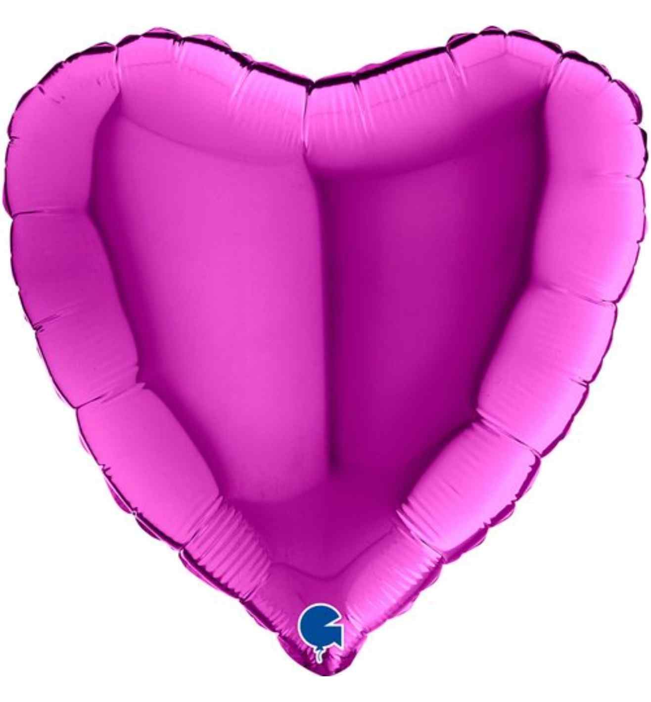 18" Grabo Heart Purple Foil