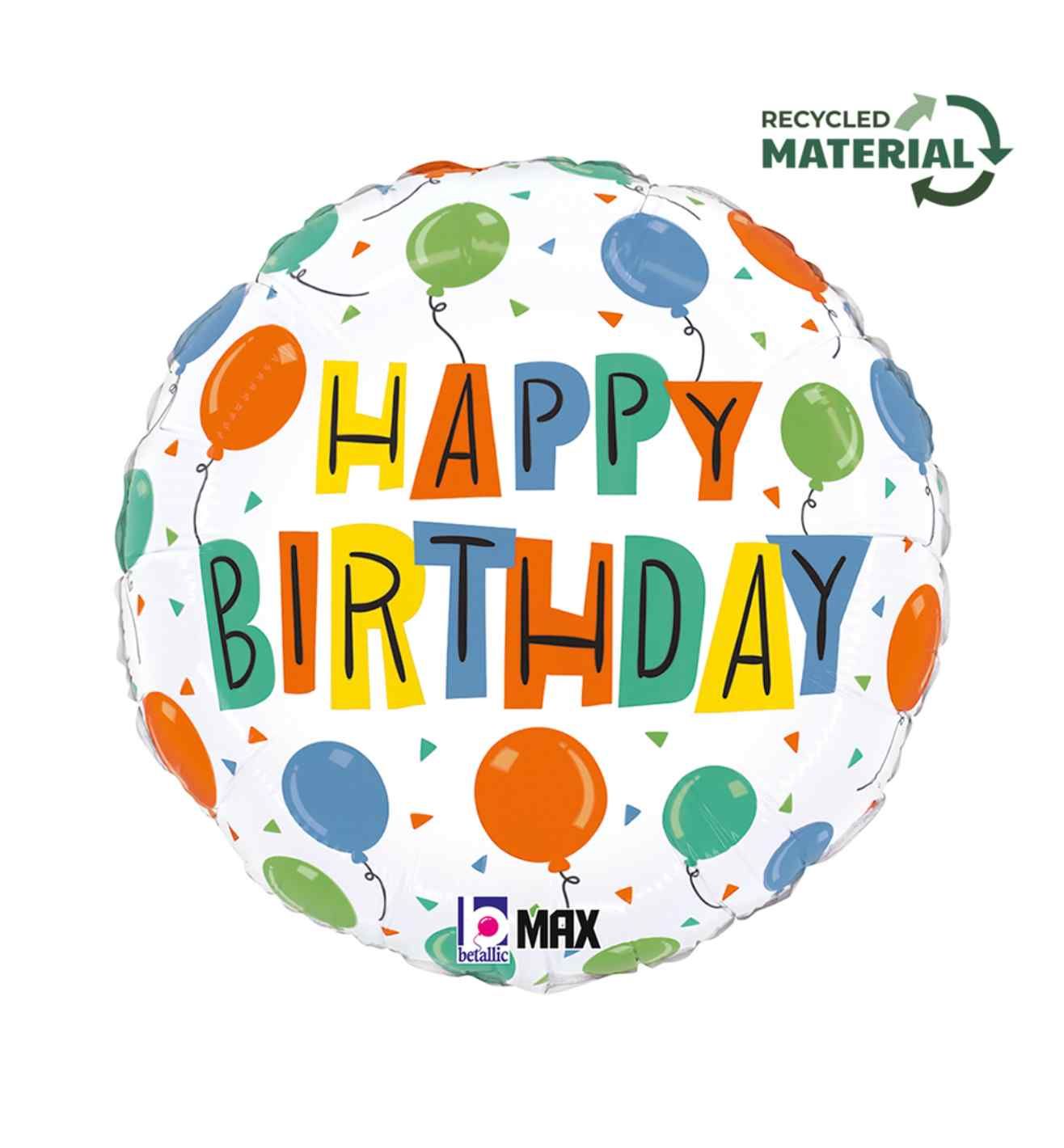 18" Betallic Birthday Party Balloons Foil Balloon