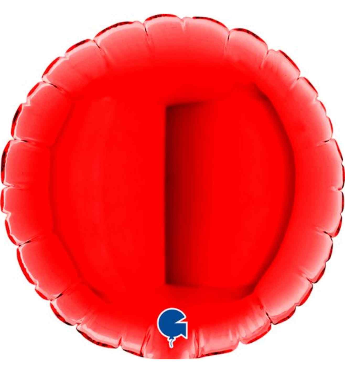 4" Grabo Round Red Foil