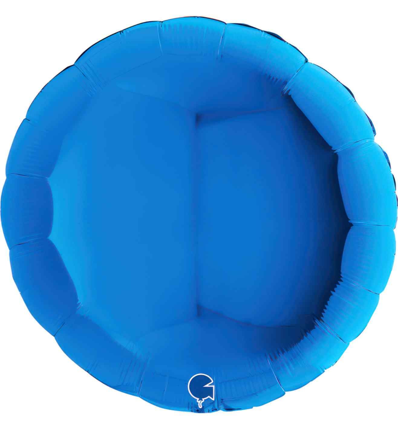 36" Grabo Blue Round Foil Balloon