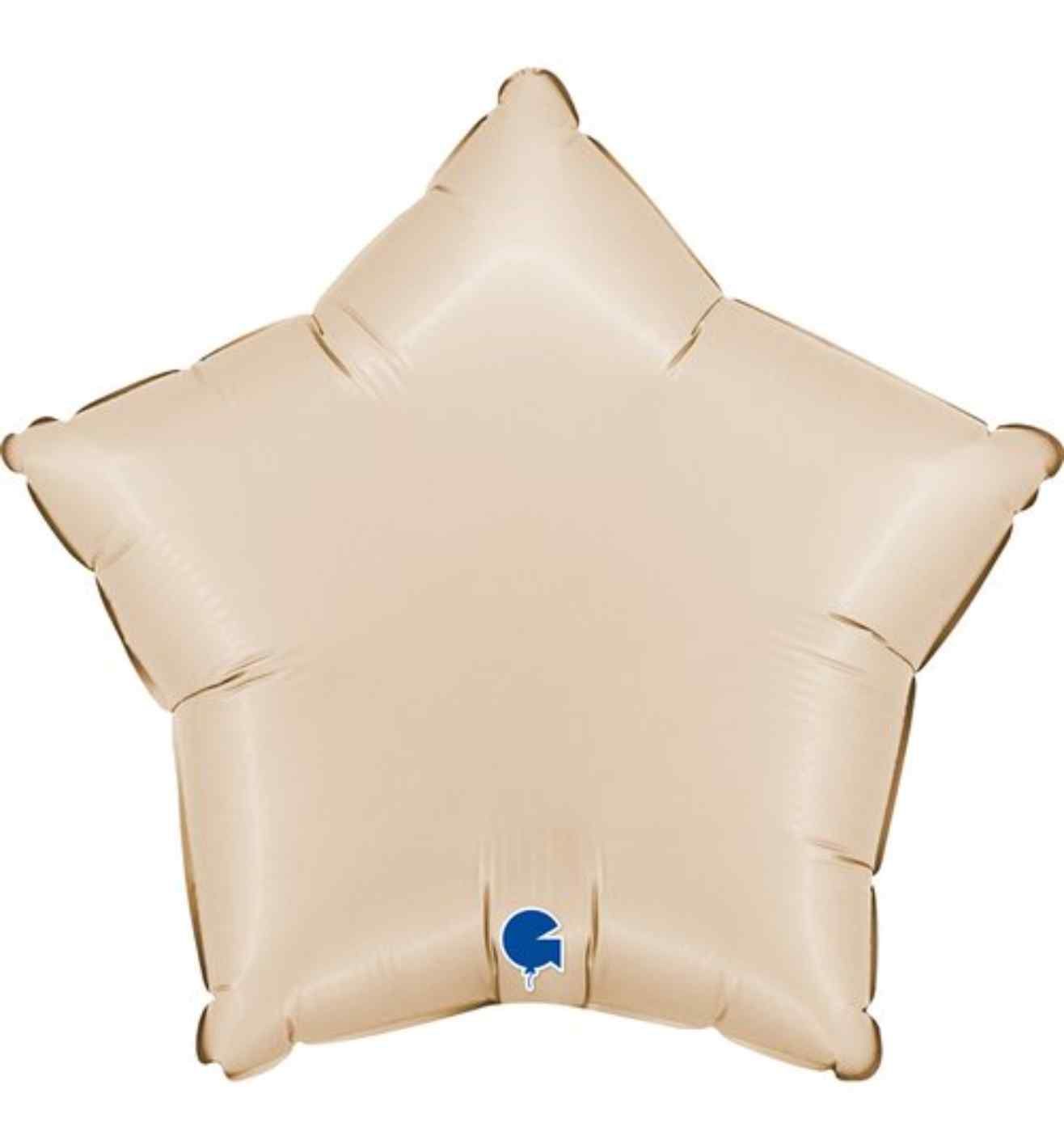 18" Grabo Star Satin Cream Foil