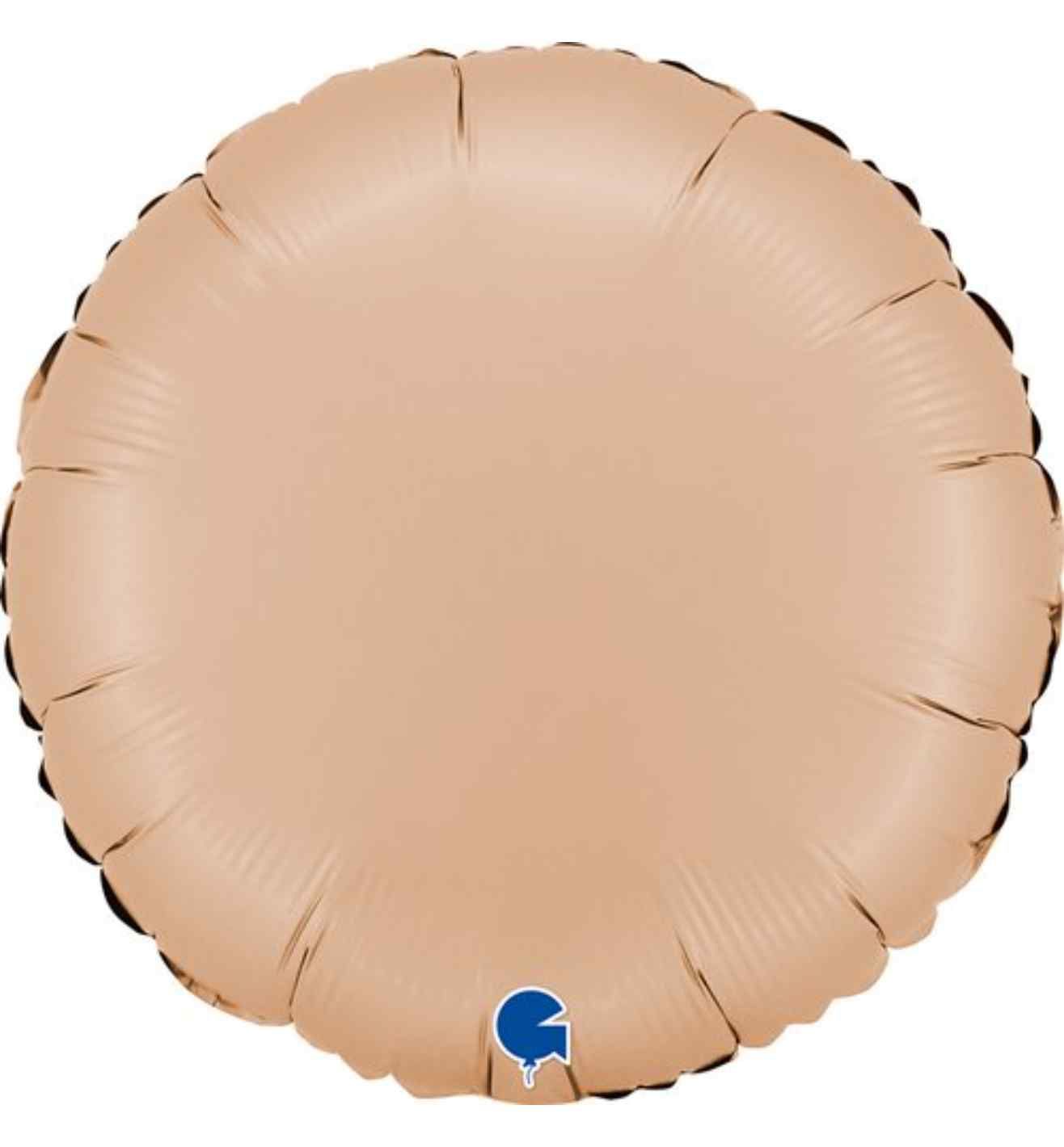 18" Grabo Round Satin Nude Foil