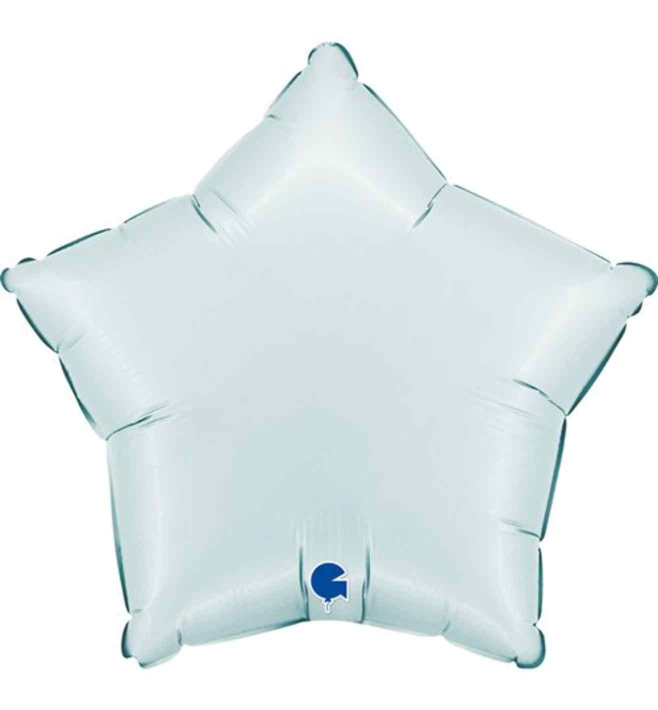 18" Grabo Star Satin Pastel Blue Foil